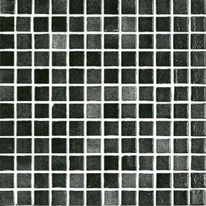Glasmosaik Svart  2,5x2,5, ark 31,7x31,7
