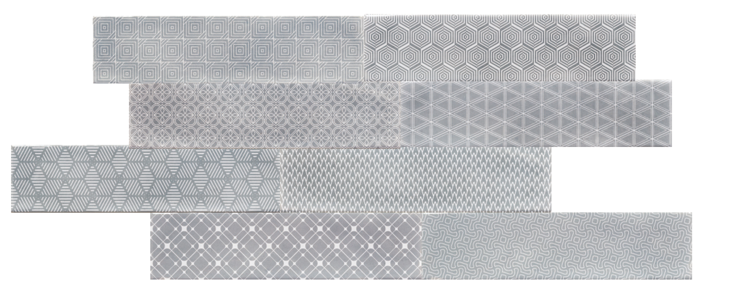 Opal Grå dekor mix 7,5x30