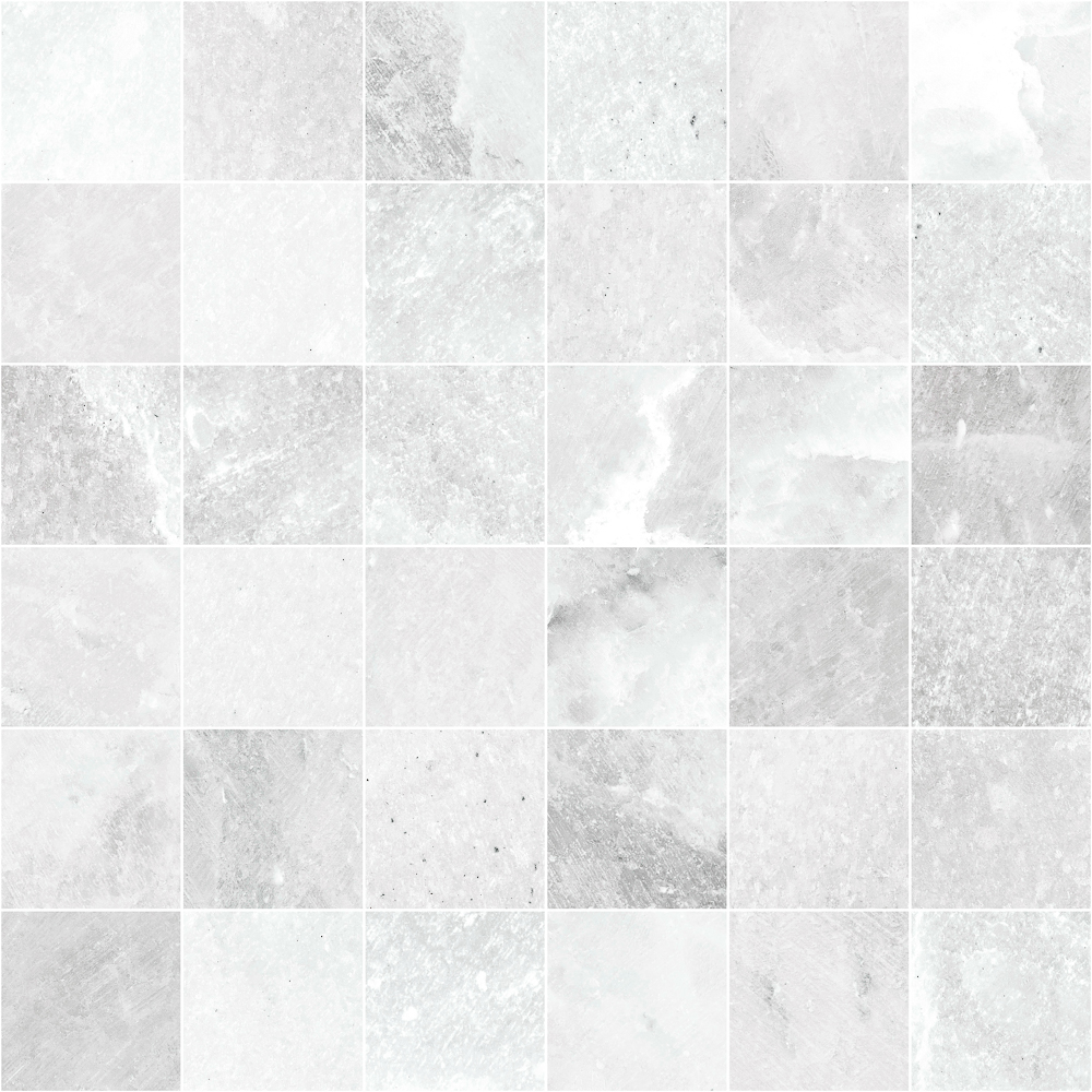 Salt White mosaik 5x5, ark 30x30