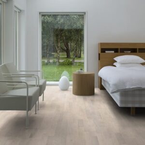 Trägolv Kährs Rime Vit Ek, Ultramattlackat 3-Stav Parkettgolv