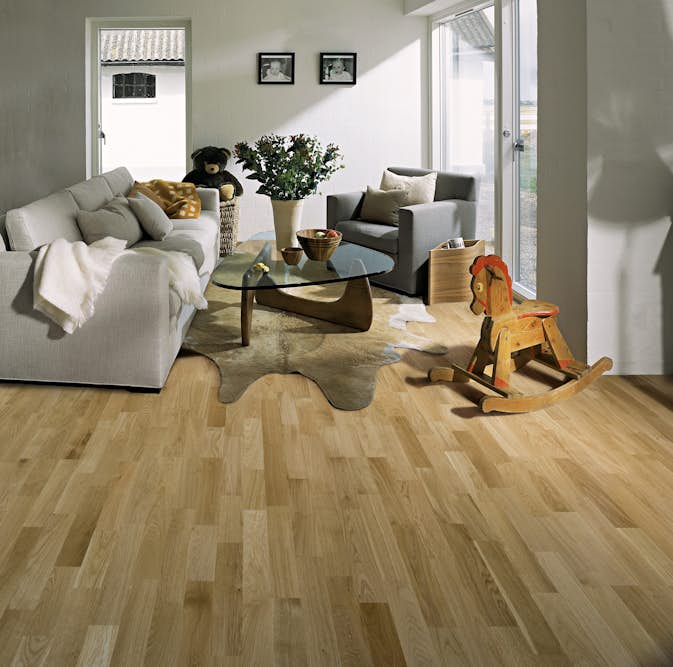 Trägolv Kährs Avanti Lecco Ek, Mattlackerat 3-Stavs Parkettgolv